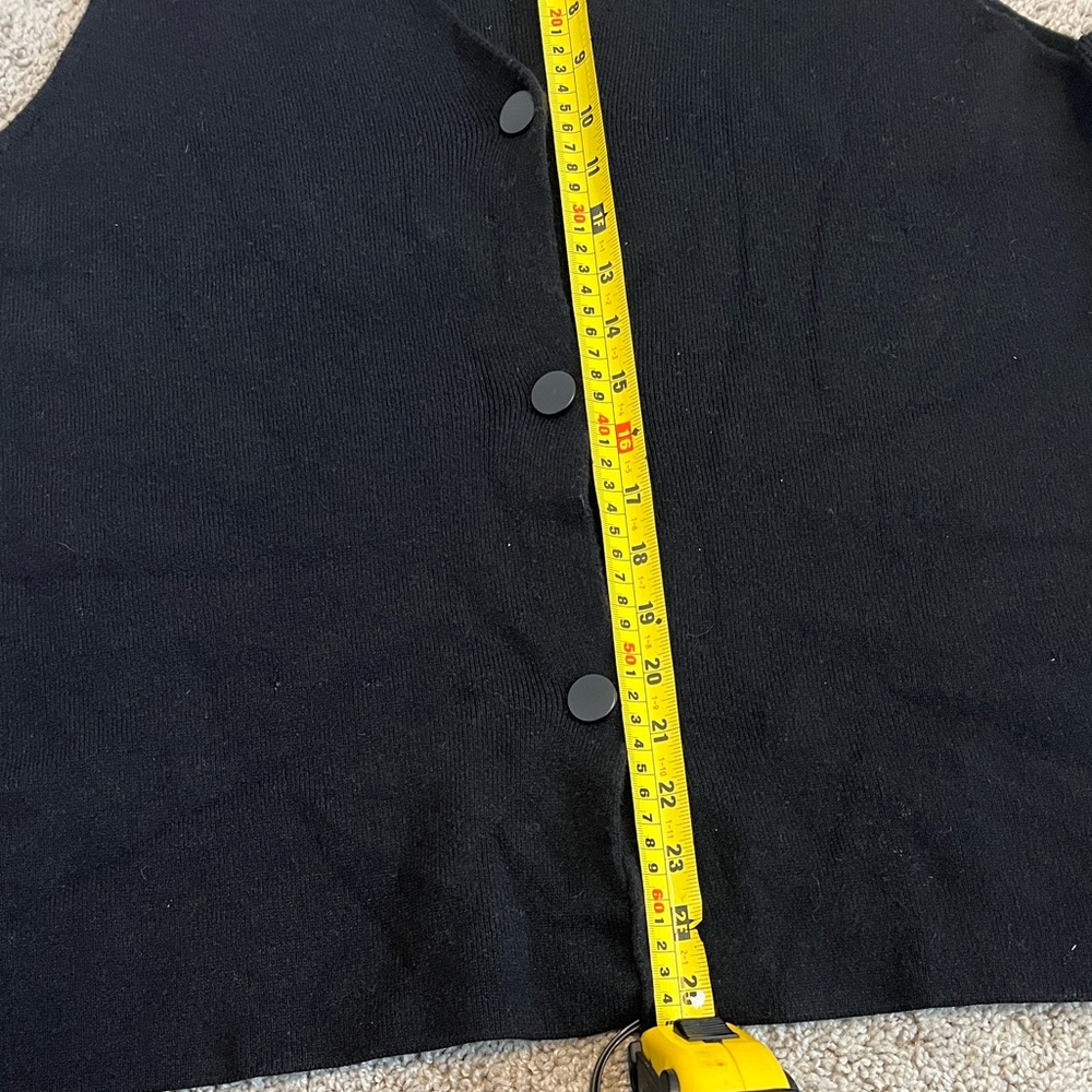 Anthropologie The Willa Black Oversized Sweater Vest| Size S - Picture 5 of 7